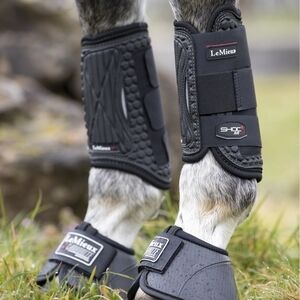 LeMieux Shoc Air Black XC Boots - FRONT/Medium